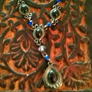 Avon Cat's Eye Crystal beaded necklace